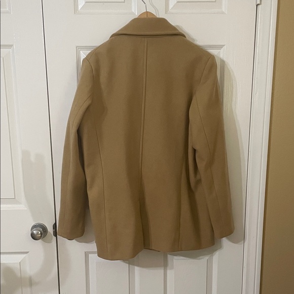 Aritzia Camel Double-Breasted Pea Coat - Picture 4 of 5